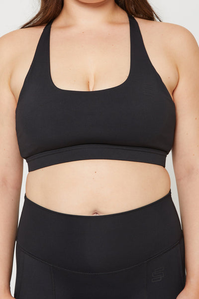 Black Racer Back Sports Bra - SRPLY