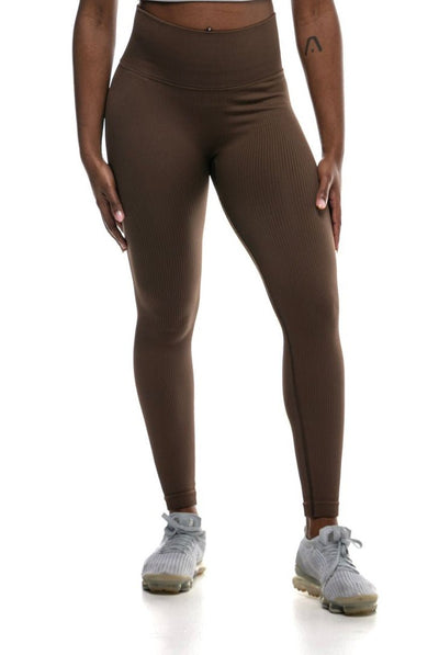 Brown Scrunch Bum Leggings - SRPLY