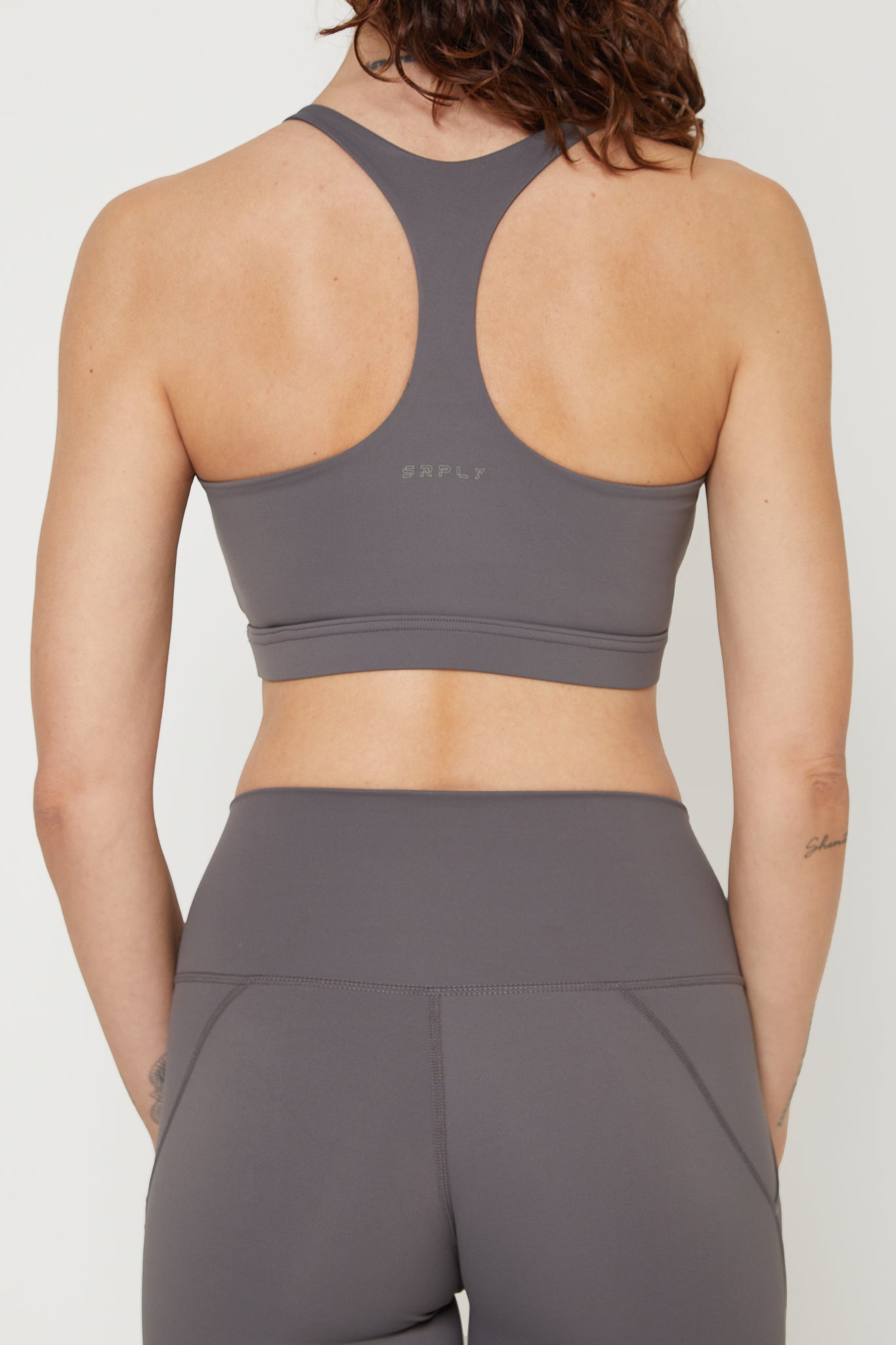 Grey Racer Back Sports Bra - SRPLY