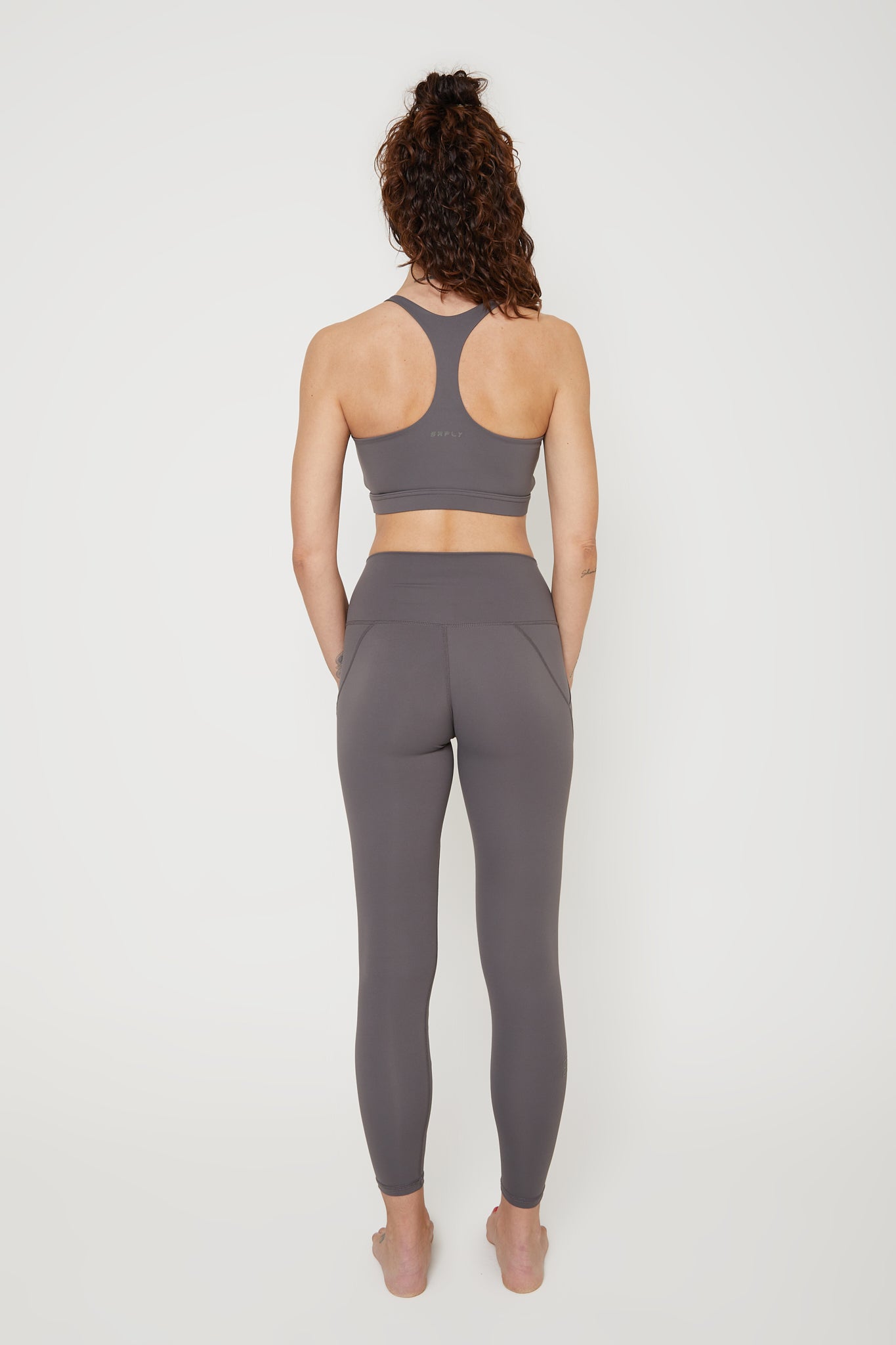 Grey Racer Back Sports Bra - SRPLY