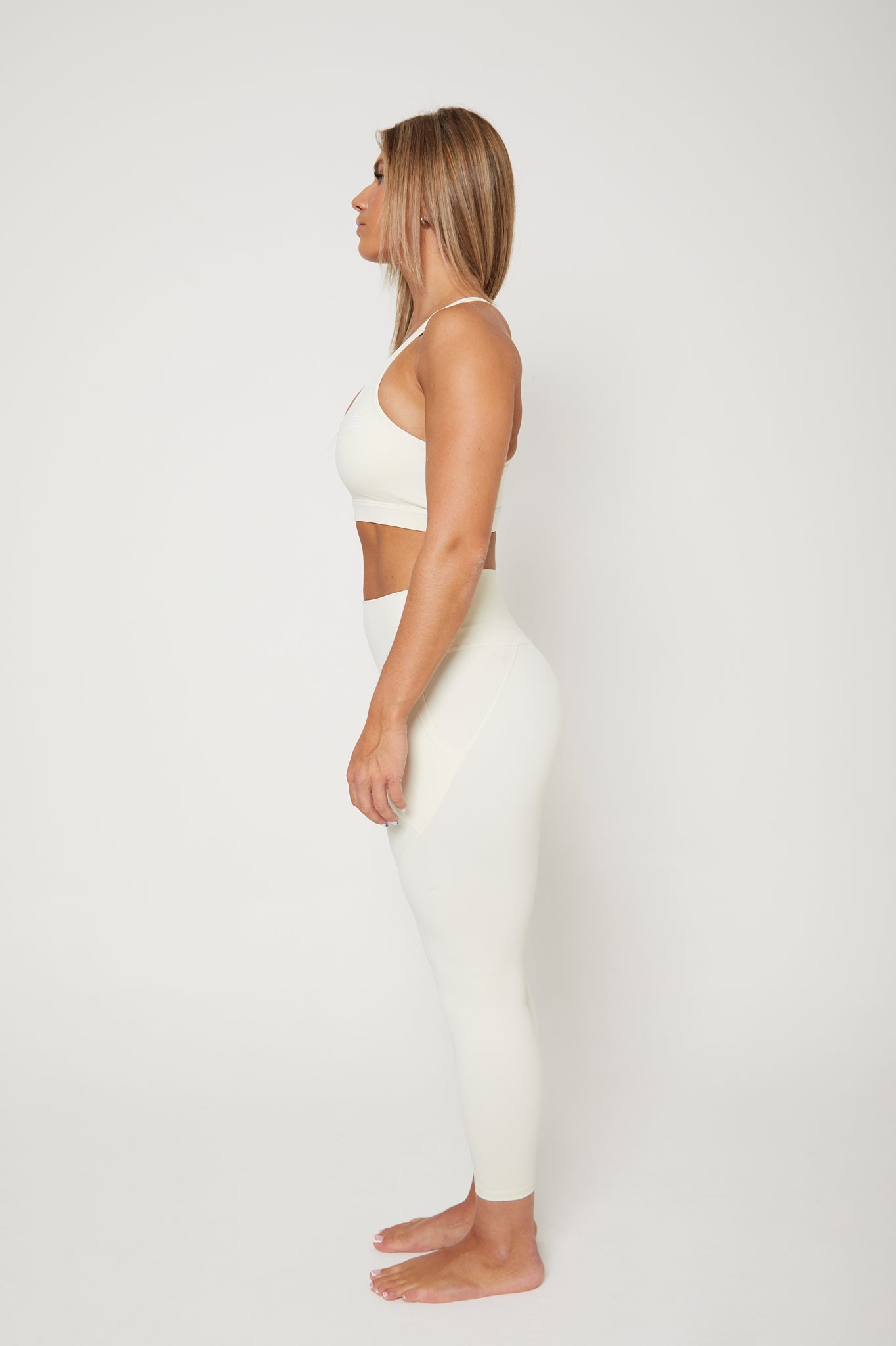 White Racer Back Sports Bra - SRPLY